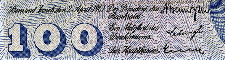 100 Franken, 1964
