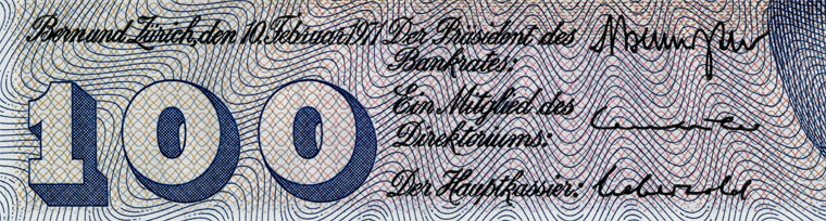 100 Franken, 1971