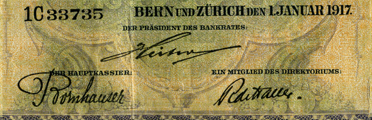 1000 Franken, 1917