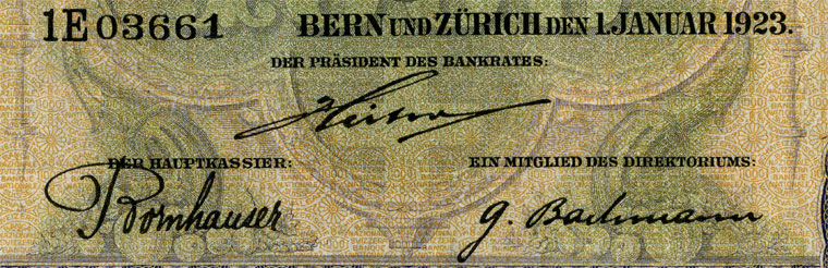 1000 Franken, 1923