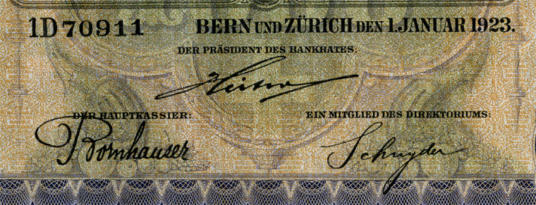 1000 Franken, 1923