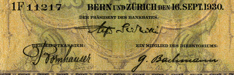 1000 Franken, 1930