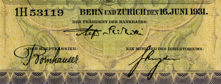 1000 Franken, 1931