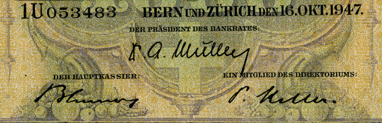 1000 Franken, 1947