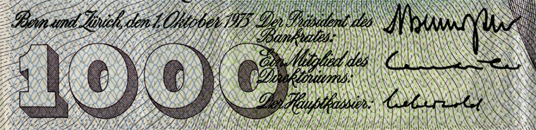 1000 Franken, 1973