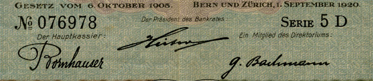 20 Franken, 1920