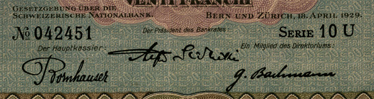 20 Franken, 1929