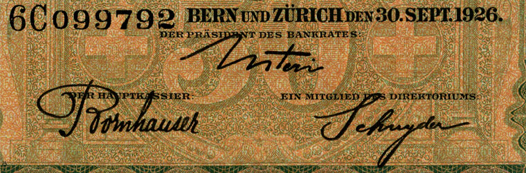50 Franken, 1926