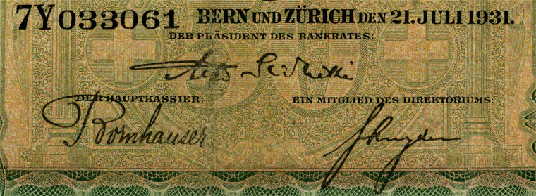 50 Franken, 1931