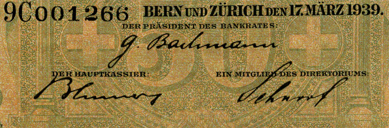 50 Franken, 1939