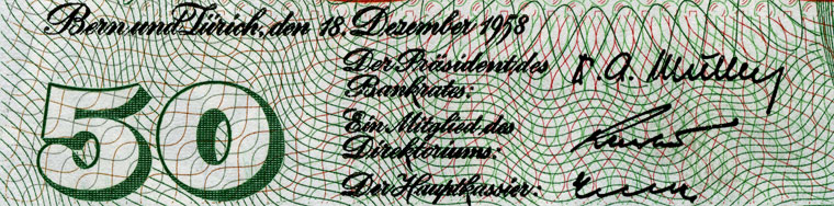 50 Franken, 1958