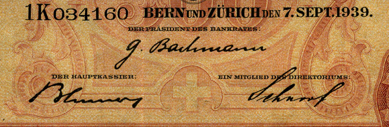500 Franken, 1939