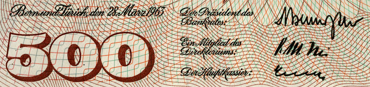 500 francs, 1963